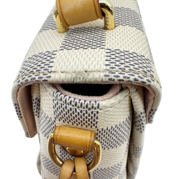 Louis Vuitton Croisette Damier Azur Satchel Crossbody Bag Rose Ballerine - Picture 11 of 16